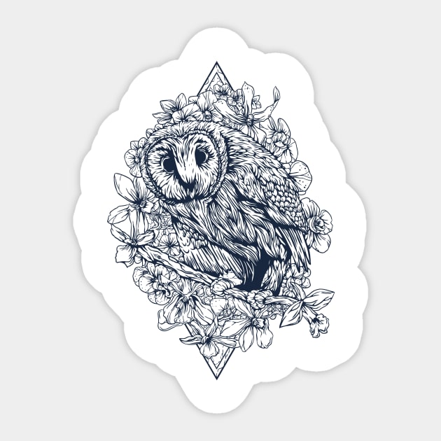 Primitive Owl Sticker by redcolour